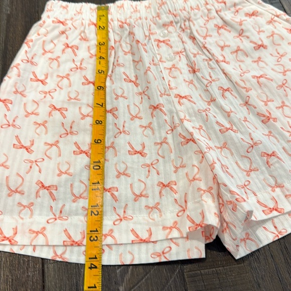 Happily Grey HG Pajama Boxer Shorts Set of 2 Pink and White Bows and Stripes - Picture 14 of 15